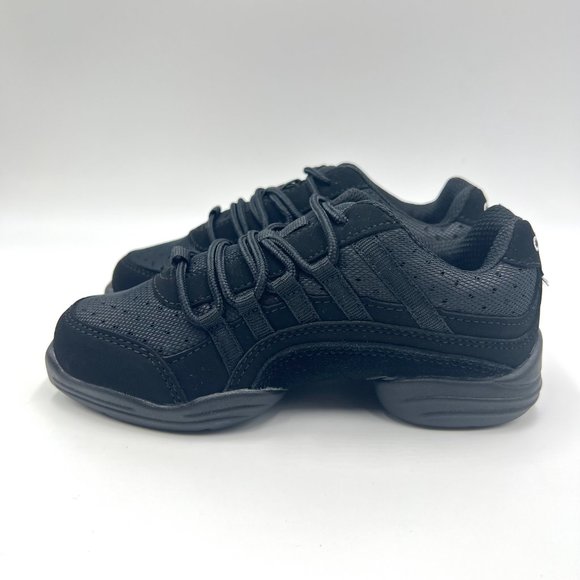 Capezio Girls Kids Size 2 DS24 Rockit Black Split Sole Dance‎ Sneakers Shoes - Picture 6 of 12